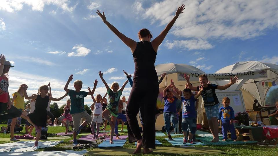 Child in Tree Yoga Pose Child in Tree Yoga Pose